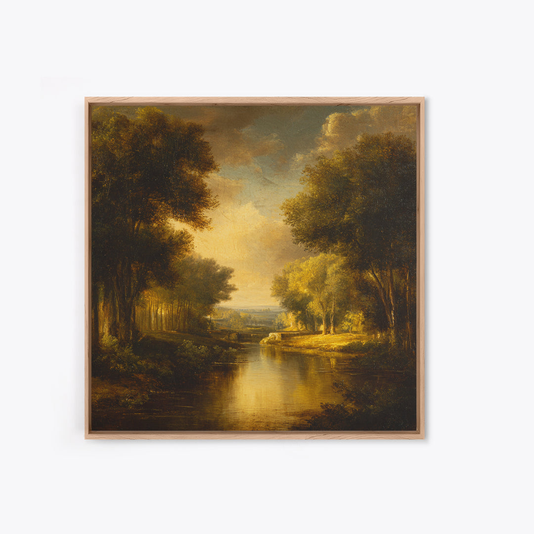 Classic Oil Painted Landscape Canvas Print, Traditional Art, Art Print, Living Room Decor, Fine Art, Classic, Custom Art, TRA-1x1-97