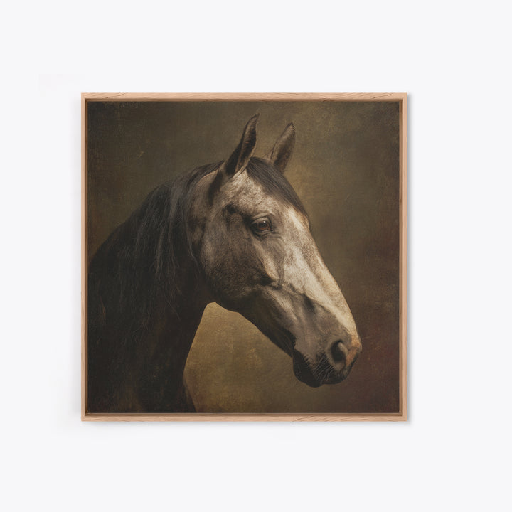 Realistic Horse Portrait Canvas Print, Traditional Art, Art, Living Room Decor, Classic, Printable Art, Art Commissions, TRA-1x1-99
