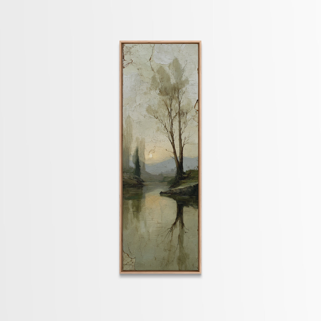 Elegant Nude Figure Study Canvas Print, Traditional Art, Japanese Decor, Living Room Decor, Oil Painting, Classic, TRA-1x3-10