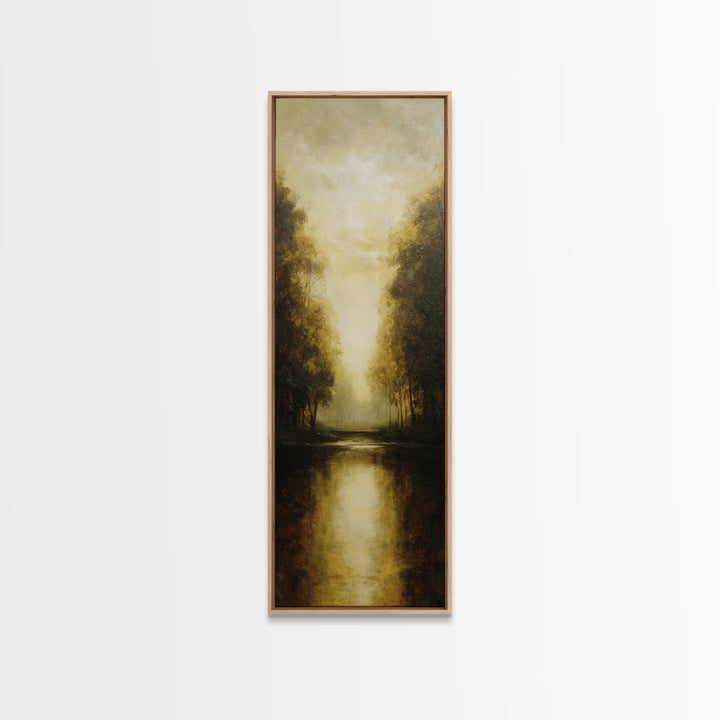 Classic Oil Painted Landscape Canvas Print, Traditional Art, Minimalist Decor, Living Room Decor, Oil Painting, Classic, TRA-1x3-13