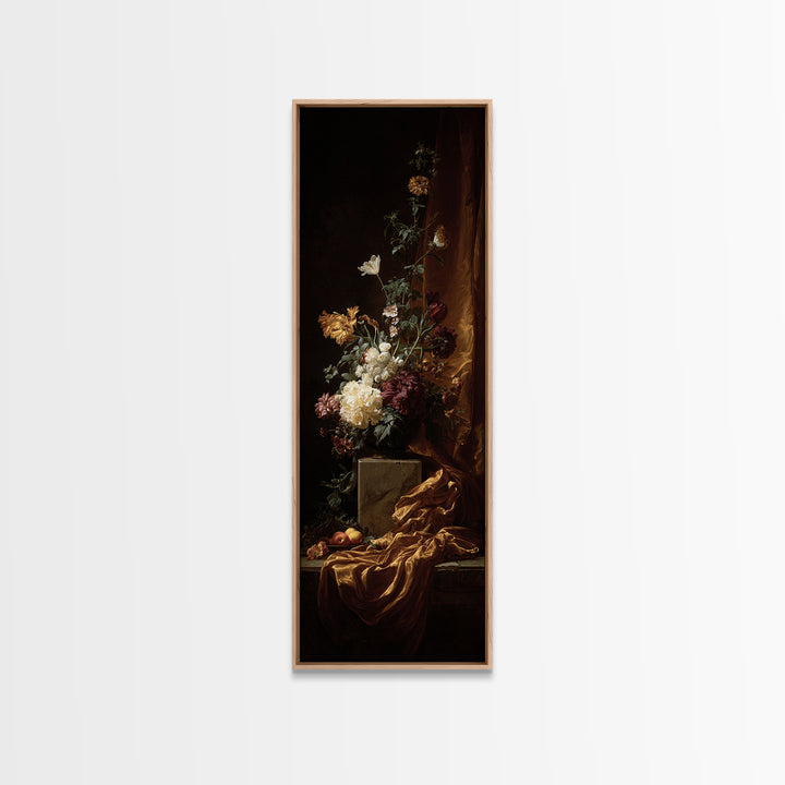 Bird Study on a Flowering Branch Canvas Print, Traditional Art, Indian Art, Living Room Decor, Oil Painting, Classic, TRA-1x3-22