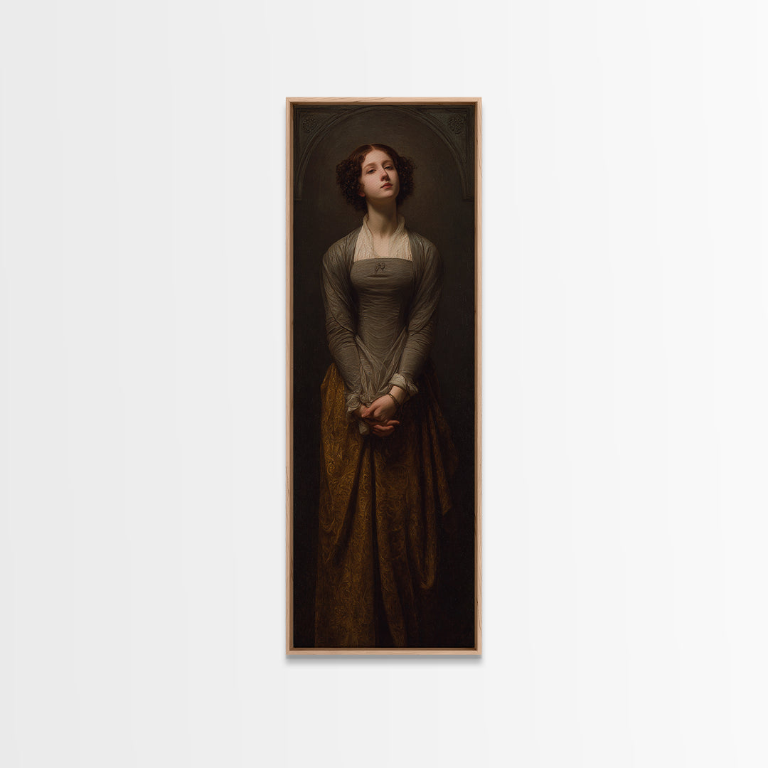 Classical Portrait with Dignified Lighting Canvas Print, Traditional Art, Canvas Print, Living Room Decor, Oil Painting, TRA-1x3-68