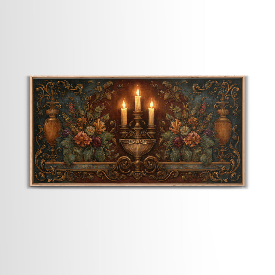 Ship at Sea Framed Canvas Print, Traditional Art, Contemporary Art, Living Room Decor, Fine Art, Classic, Wall Hanging, TRA-2x1-10