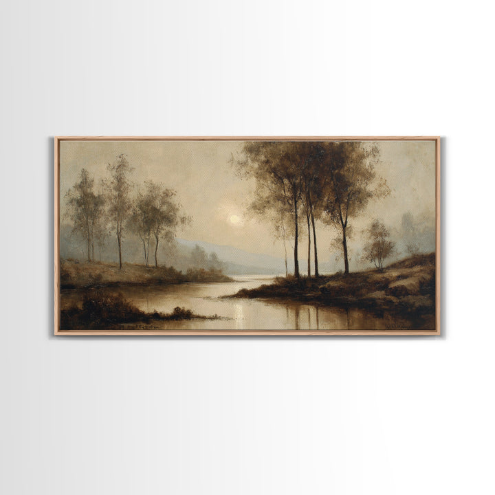 Classic Oil Painted Landscape Canvas Print, Traditional Art, Art Print, Living Room Decor, Fine Art, Classic, Custom Art, TRA-2x1-21