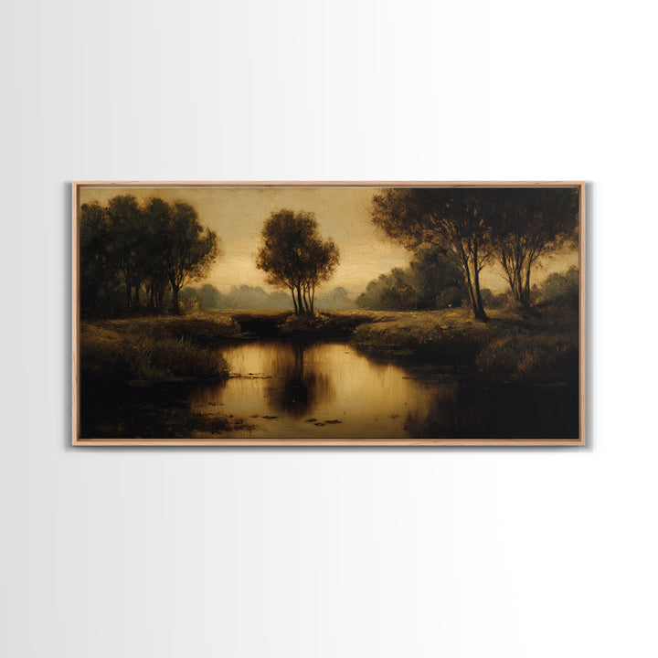 Classic Oil Painted Landscape Canvas Print, Traditional Art, Japanese Art, Living Room Decor, Fine Art, Classic, Gallery Decor, TRA-2x1-69