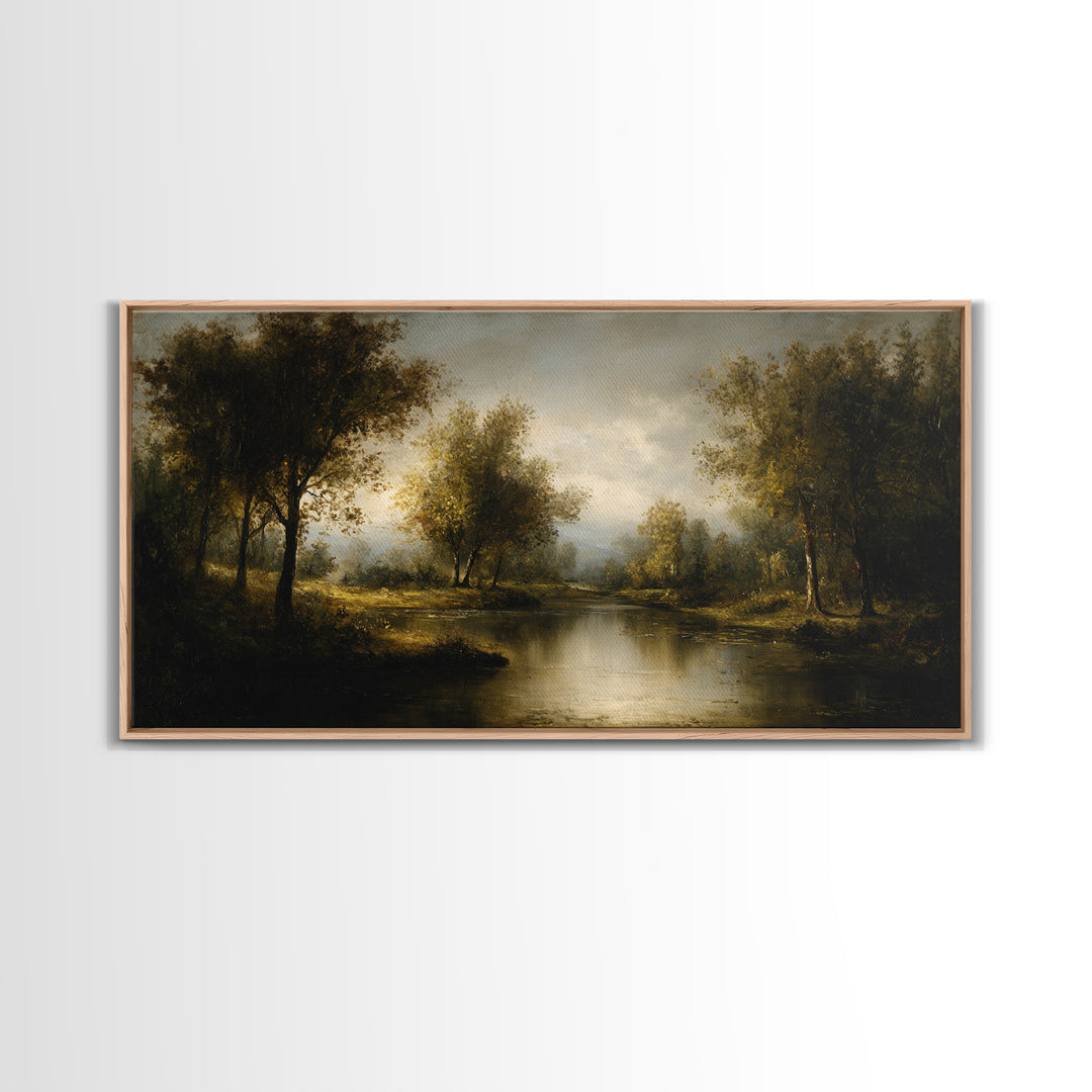 Classic Oil Painted Landscape Canvas Print, Traditional Art, Japanese Art, Living Room Decor, Fine Art, Classic, Gallery Decor, TRA-2x1-93