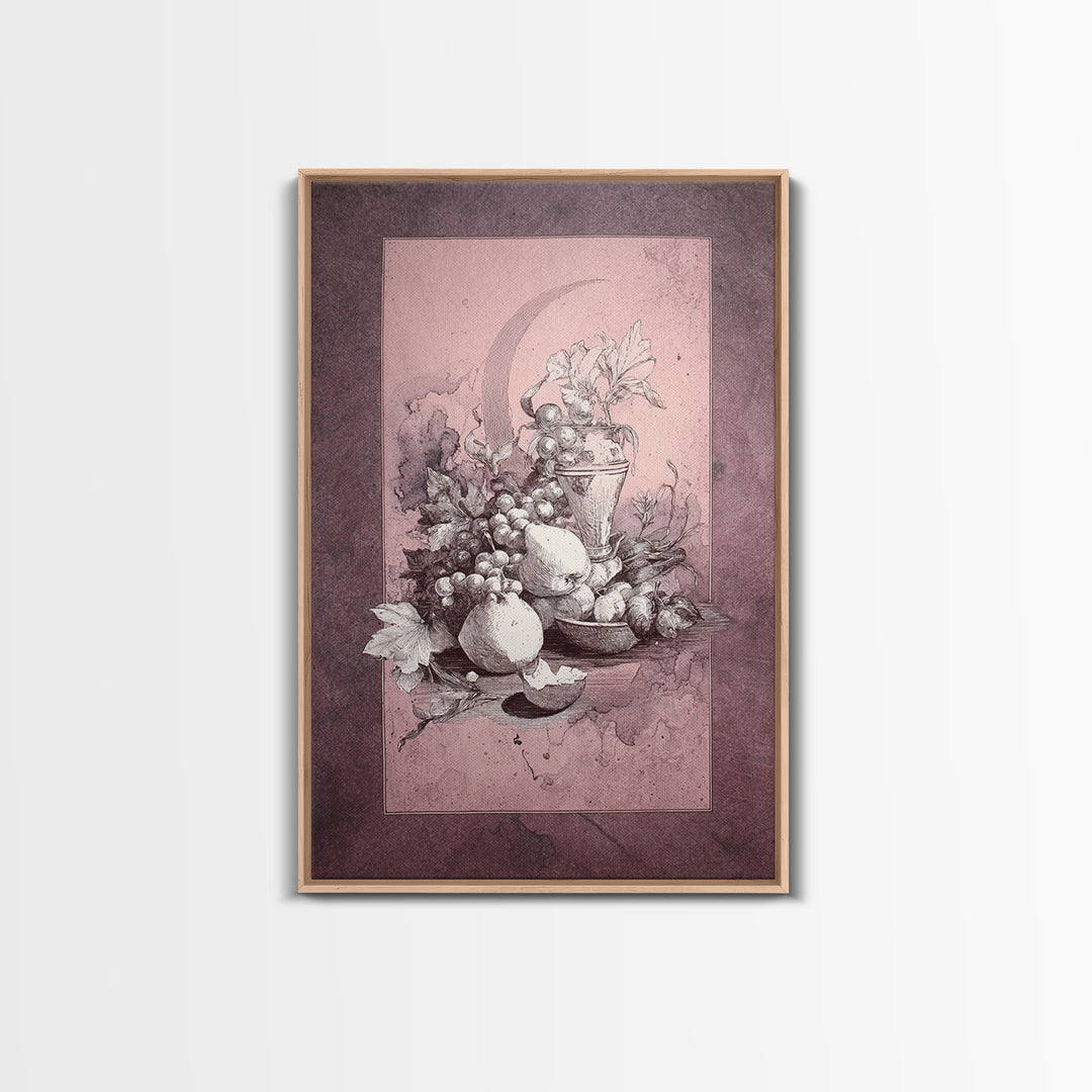 Elegant Nude Figure Study Framed Canvas Print, Traditional Art, Minimalist Decor, Living Room Decor, Fine Art, Classic, TRA-2x3-30