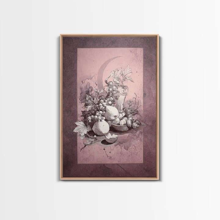 Elegant Nude Figure Study Framed Canvas Print, Traditional Art, Minimalist Decor, Living Room Decor, Fine Art, Classic, TRA-2x3-30