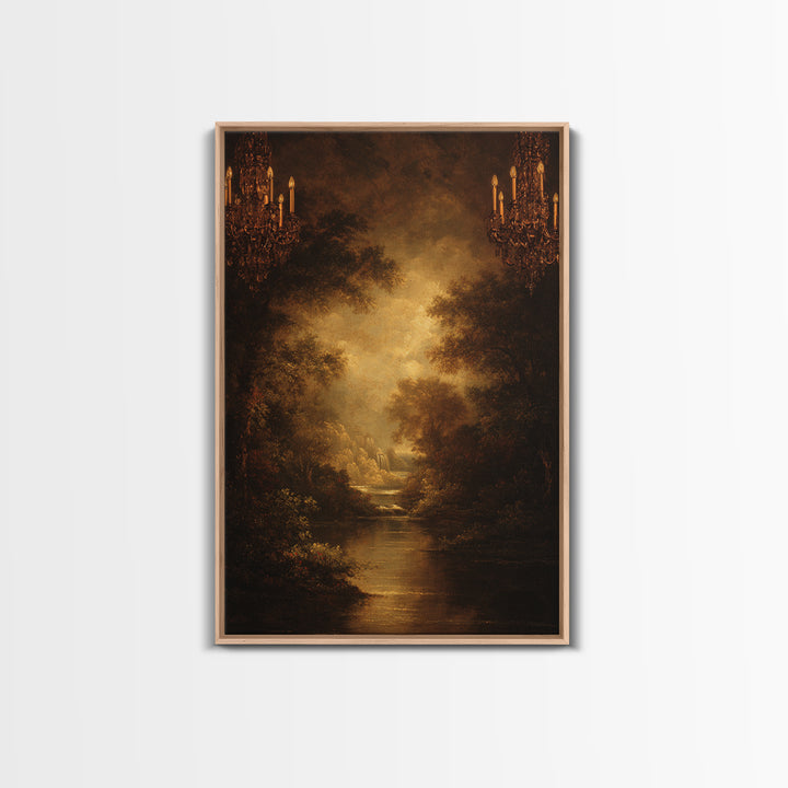 Classic Oil Painted Landscape Framed Canvas Print, Traditional Art, Printable Art, Living Room Decor, Watercolor Art, Classic, TRA-2x3-33