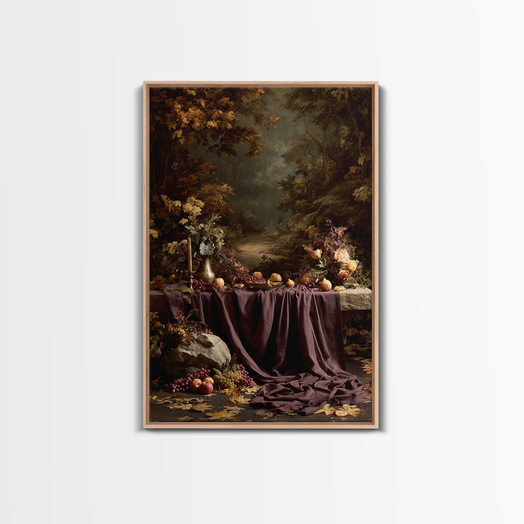 Autumn Forest Road Canvas Print, Traditional Art, Japanese Art, Living Room Decor, Classic, Gallery Decor, Neutral Decor, TRA-2x3-96