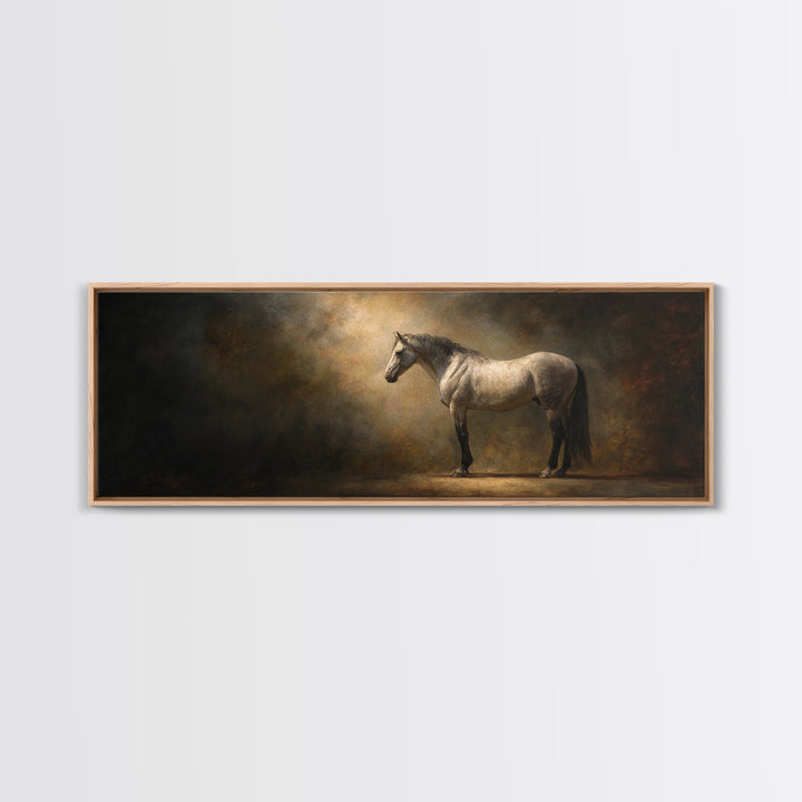 Realistic Horse Portrait Canvas Print, Traditional Art, Luxury Decor, Living Room Decor, Fine Art, Classic, Art Print, TRA-3x1-19