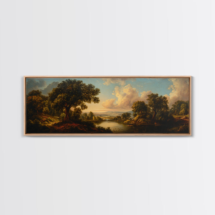 Classic Oil Painted Landscape Canvas Print, Traditional Art, Pokemon Poster, Living Room Decor, Watercolor Art, Classic, TRA-3x1-41