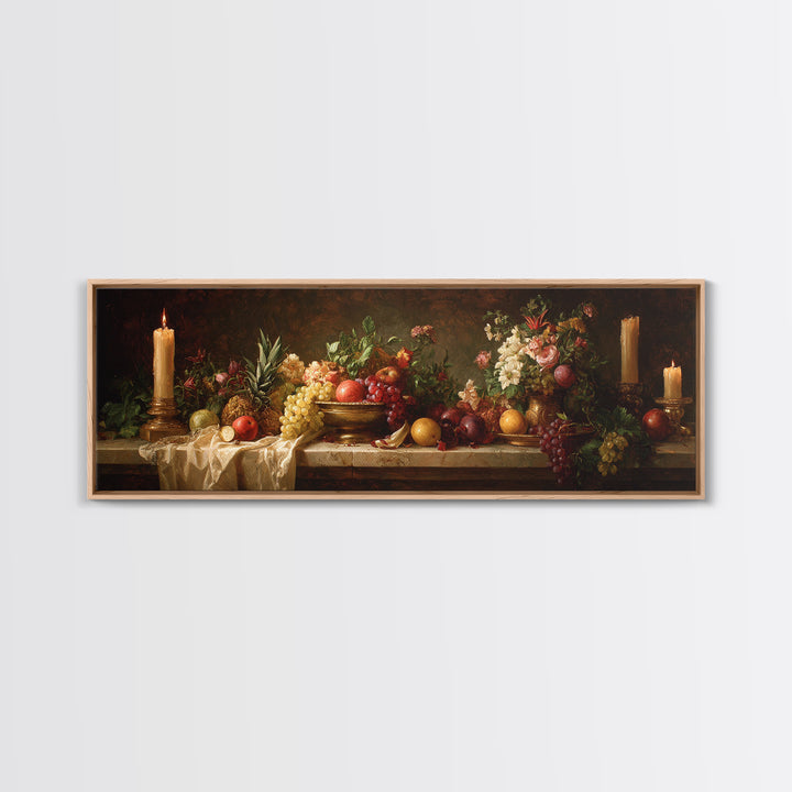 Classical Portrait with Dignified Lighting Canvas Print, Traditional Art, Textured Painting, Living Room Decor, Classic, TRA-3x1-48