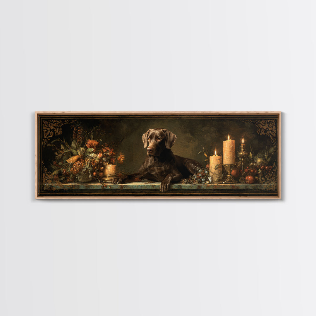Hunting Dog Portrait Canvas Print, Traditional Art, Art, Living Room Decor, Fine Art, Classic, Printable Art, Art Commissions, TRA-3x1-76