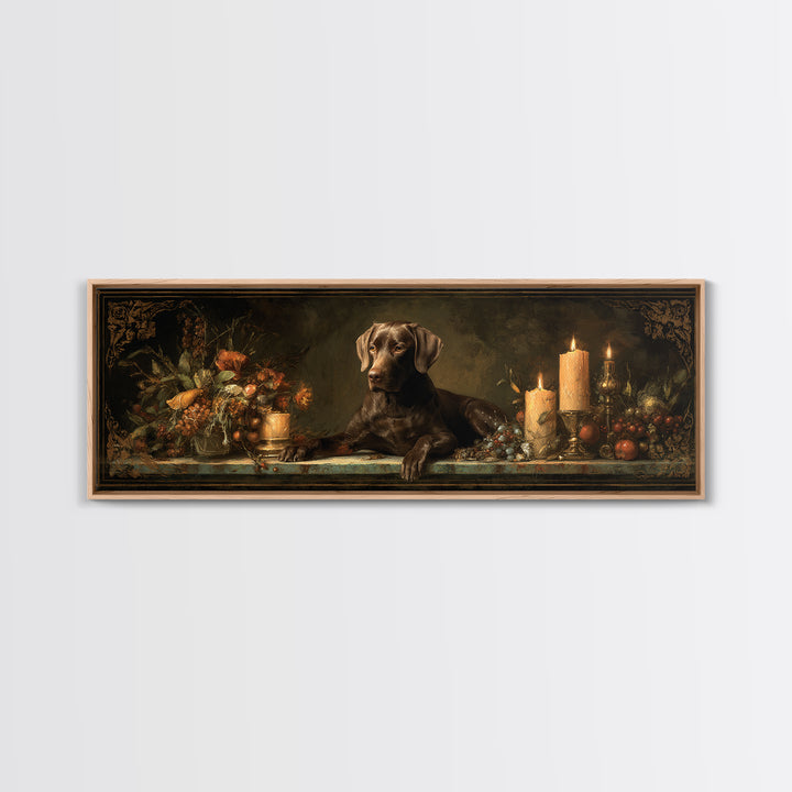 Hunting Dog Portrait Canvas Print, Traditional Art, Art, Living Room Decor, Fine Art, Classic, Printable Art, Art Commissions, TRA-3x1-76