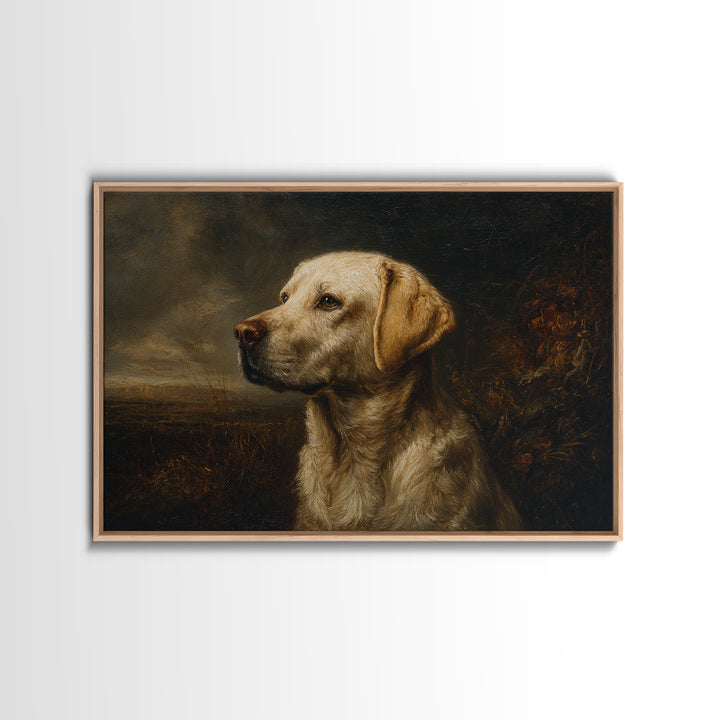 Hunting Dog Portrait Canvas Print, Traditional Art, Indian Wall Art, Living Room Decor, Fine Art, Classic, Boho Decor, TRA-3x2-16