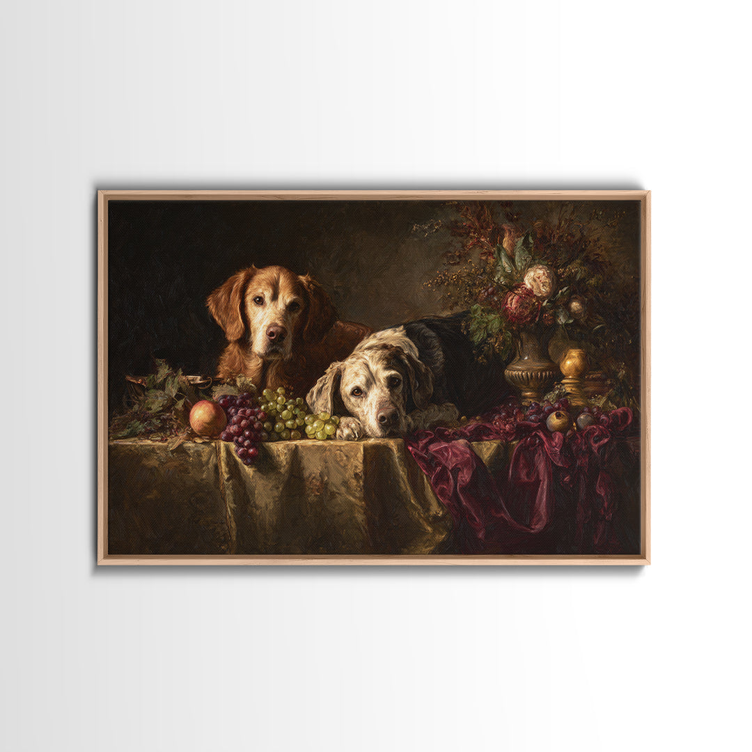 Hunting Dog Portrait Canvas Print, Traditional Art, Art, Living Room Decor, Fine Art, Classic, Printable Art, Art Commissions, TRA-3x2-88