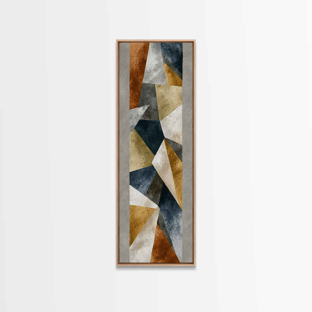 Earth Tone Geometric Pattern by Woven Cloth Canvas Print, Tribal Art, Living Room Decor, Abstract Art, Tribal, TRI-1x3-86
