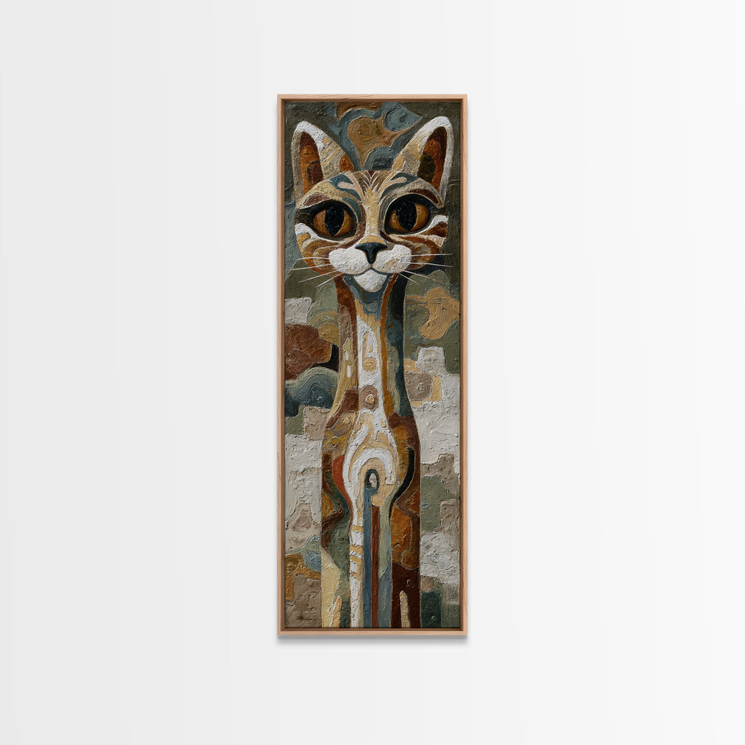 Stylized Animal Totem Canvas Print, Tribal Art, Modern Decor, Living Room Decor, Fine Art, Tribal, Wall Decor, TRI-1x3-88
