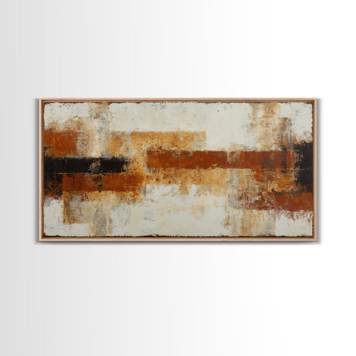 Abstract Drum Circle Suggested Through Repeated Forms Framed Canvas Print, Tribal Art, Living Room Decor, Fine Art, Tribal, TRI-2x1-50