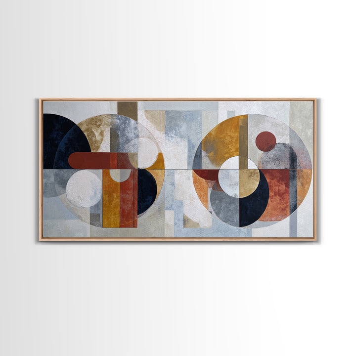 Abstract Drum Circle Suggested Through Repeated Forms Canvas Print, Tribal Art, African Art, Living Room Decor, Abstract Art, TRI-2x1-98