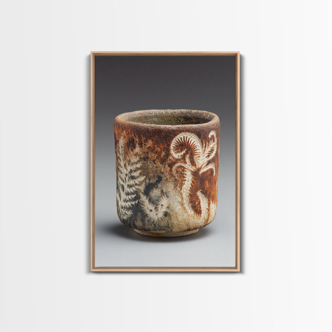 Clay Pottery Vessel Canvas Print, Tribal Art, Canvas Painting, Living Room Decor, Fine Art, Tribal, Original Abstract, TRI-2x3-23