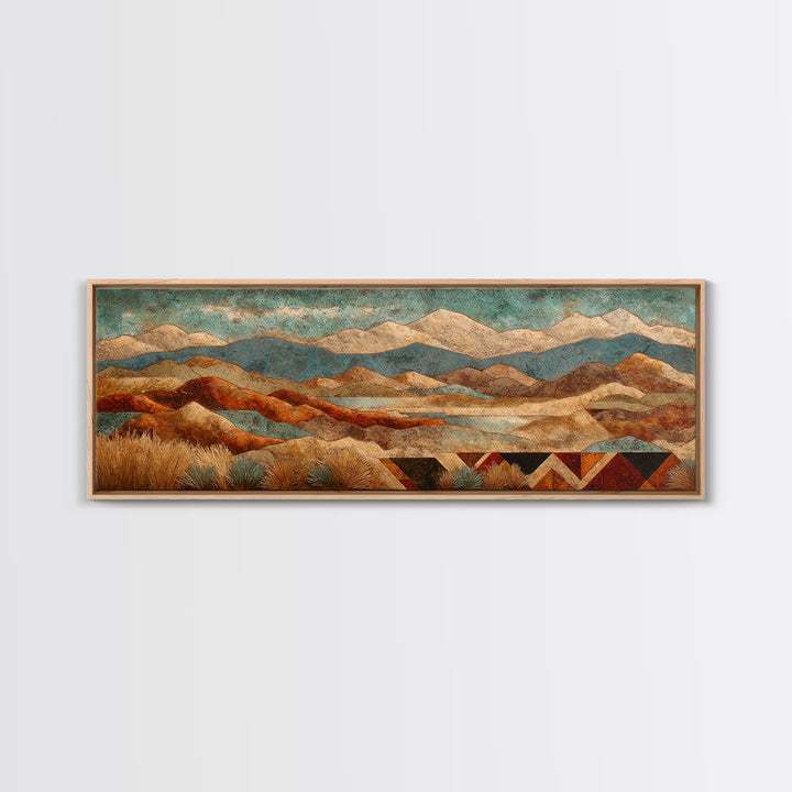 Desert Rhythm Pattern Canvas Print, Tribal Art, Luxury Decor, Living Room Decor, Tribal, Abstract Art, Abstract Wall Art, TRI-3x1-14