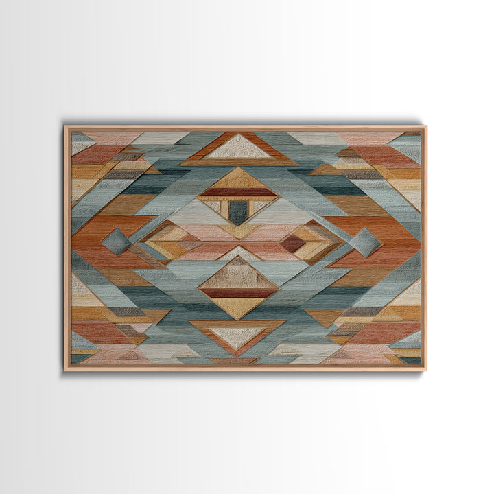Desert Rhythm Pattern Framed Canvas Print, Tribal Art, Gallery Wall Art, Living Room Decor, Fine Art, Tribal, Minimalist Decor, TRI-3x2-2