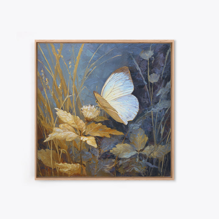 Tropical Butterfly and Flower Study Canvas Print, Tropical Art, Digital Print, Living Room Decor, Tropic, Downloadable Prints, TRO-1x1-23