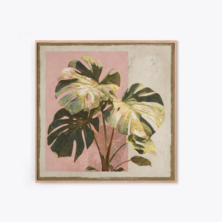 Lush Monstera Leaves Canvas Print, Tropical Art, Room Decor, Living Room Decor, Fine Art, Tropic, Printable, Printable Wall Art, TRO-1x1-25