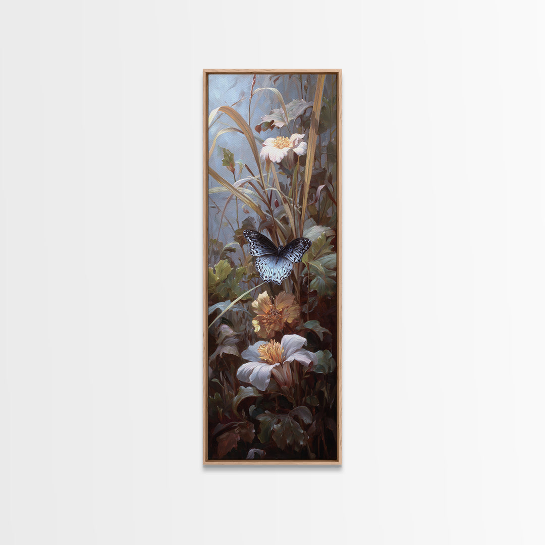 Tropical Butterfly and Flower Study Canvas Print, Tropical Art, Set of 3 Prints, Living Room Decor, Fine Art, Tropic, TRO-1x3-11