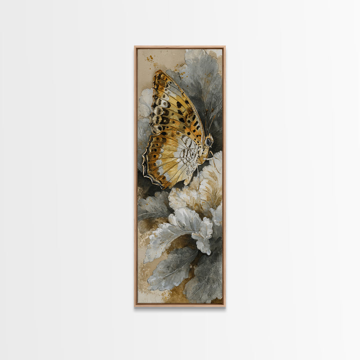 Tropical Butterfly and Flower Study Canvas Print, Tropical Art, Digital Print, Living Room Decor, Tropic, Downloadable Prints, TRO-1x3-35