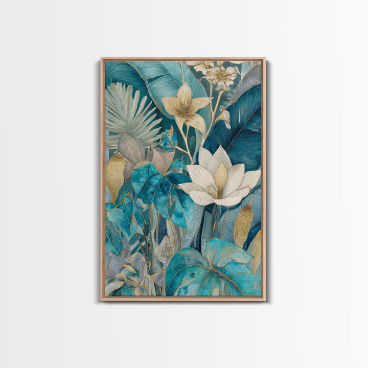 Tropical Lagoon with Turquoise Water Canvas Print, Tropical Art, Minimalist Decor, Living Room Decor, Fine Art, Tropic, TRO-2x3-15