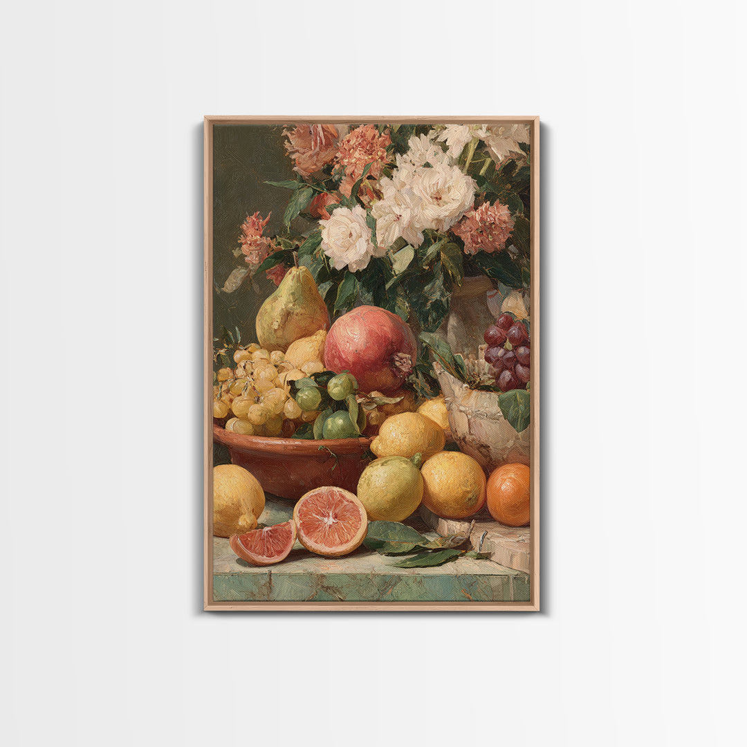 Tropical Fruit Market Arrangement Canvas Print, Tropical Art, Art Print, Living Room Decor, Fine Art, Tropic, Abstract Painting, TRO-2x3-23