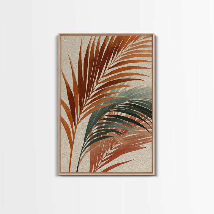 Rain Soaked Palm Leaf Closeup Canvas Print, Tropical Art, Printable Wall Art, Living Room Decor, Watercolor Art, Tropic, TRO-2x3-29