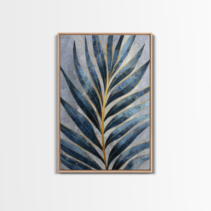 Rain Soaked Palm Leaf Closeup Canvas Print, Tropical Art, Printable Wall Art, Living Room Decor, Watercolor Art, Tropic, TRO-2x3-5
