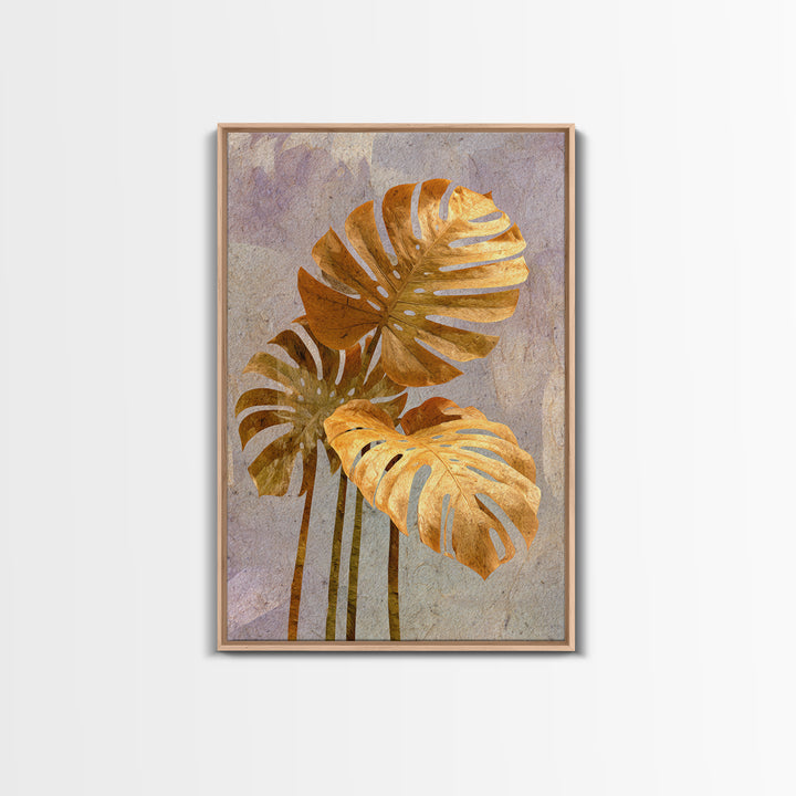 Lush Monstera Leaves Canvas Print, Tropical Art, Wall Art Prints, Living Room Decor, Fine Art, Tropic, Beach Wall Art, TRO-2x3-9