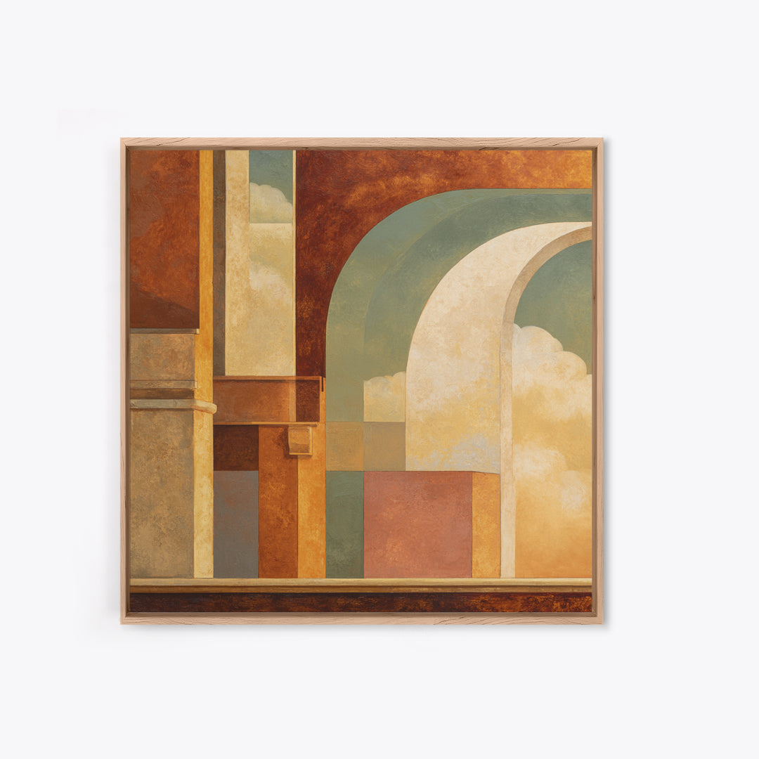 Old Theater Marquee Shapes Without Text Canvas Print, Urban Art, Neutral Decor, Living Room Decor, Abstract Art, Urban, URB-1x1-69