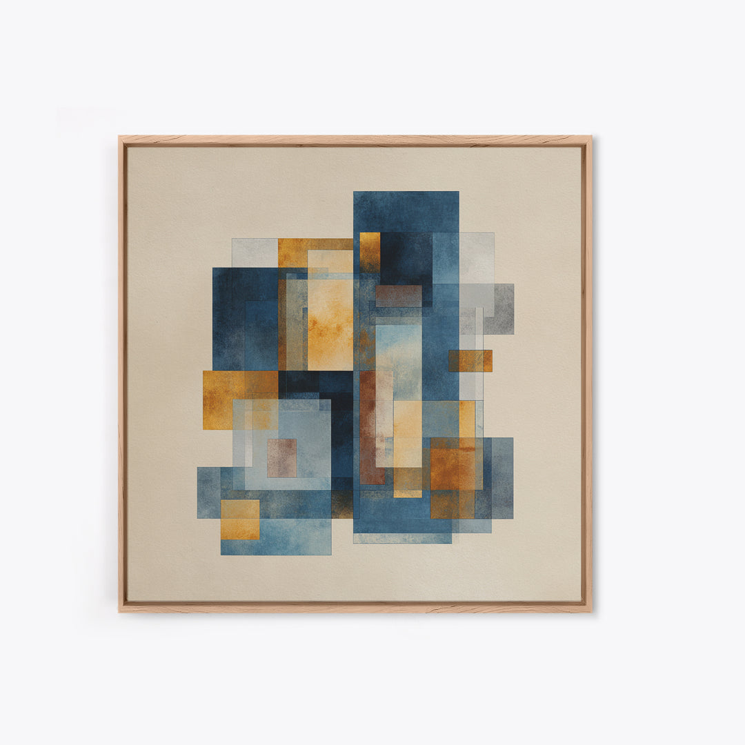 Brick Wall and Window Shadows as Geometry Canvas Print, Urban Art, Room Decor, Living Room Decor, Fine Art, Urban, Art Deco, URB-1x1-77