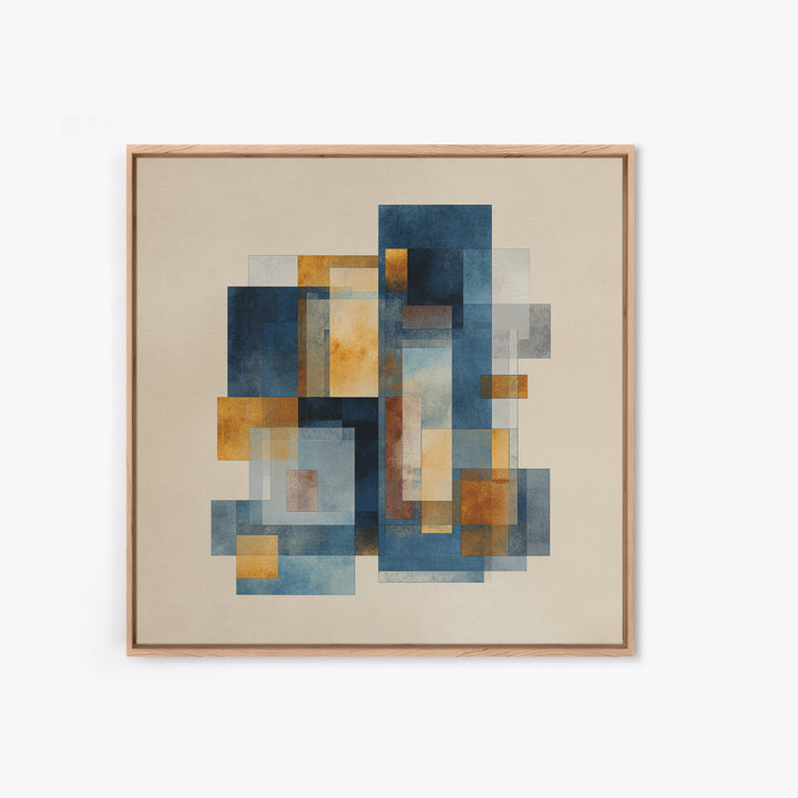 Brick Wall and Window Shadows as Geometry Canvas Print, Urban Art, Room Decor, Living Room Decor, Fine Art, Urban, Art Deco, URB-1x1-77