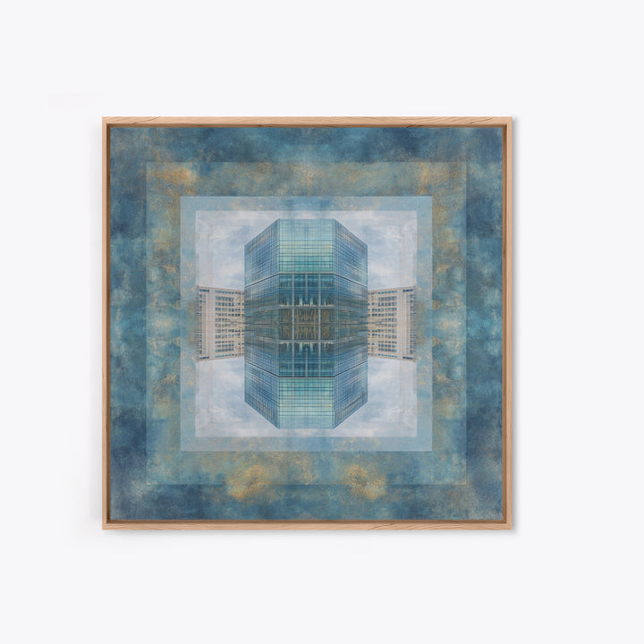 Modern Skyscraper Glass Reflections Canvas Print, Urban Art, Modern Decor, Living Room Decor, Fine Art, Urban, Home Decor, URB-1x1-86
