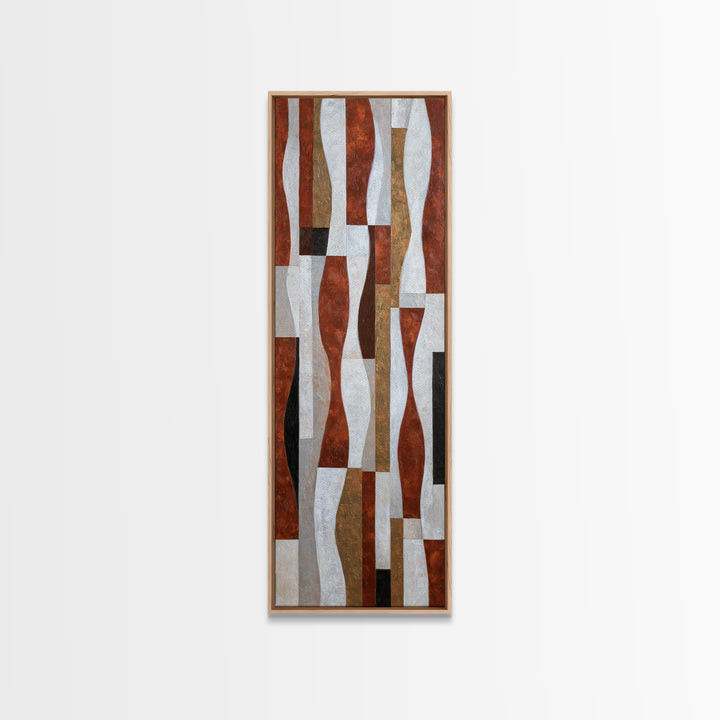 High Rise Window Grid Abstract Framed Canvas Print, Urban Art, Printable Wall Art, Living Room Decor, Abstract Art, Urban, URB-1x3-31