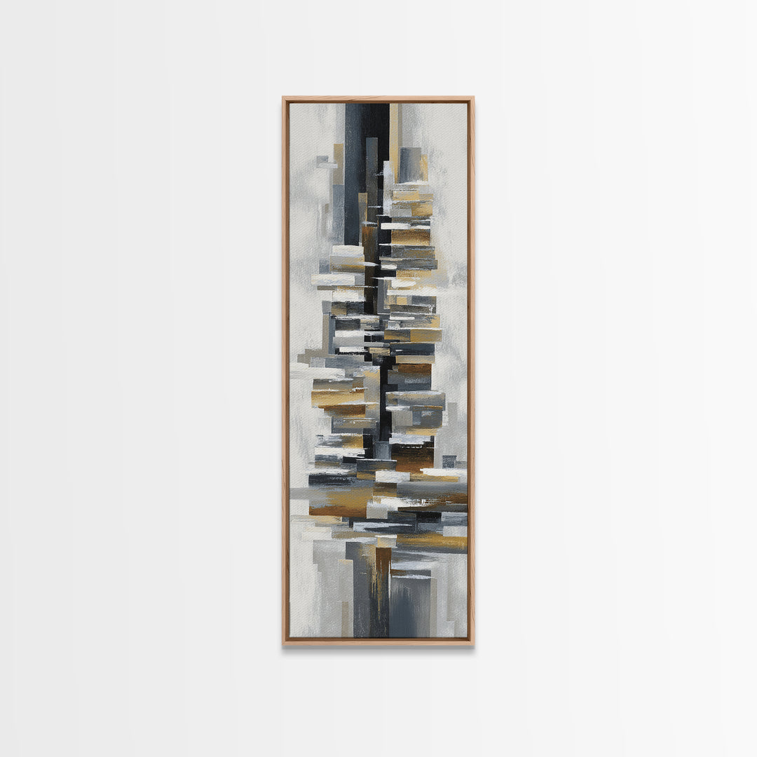 City Bridge Structure Framed Canvas Print, Urban Art, Basketball Wall Art, Living Room Decor, Fine Art, Urban, URB-1x3-70