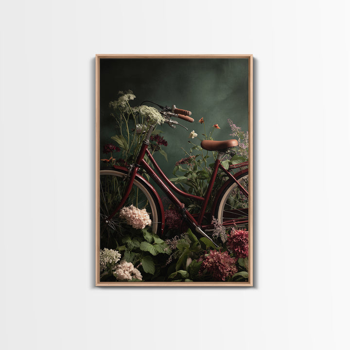 Bicycle Locked to Post Canvas Print, Urban Art, Art Print, Living Room Decor, Fine Art, Urban, Oil Painting, Art Deco, URB-2x3-23