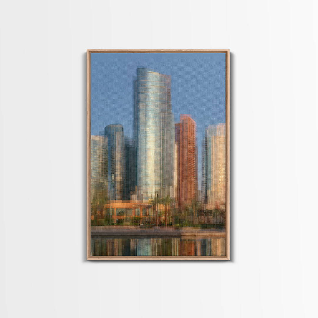 Modern Skyscraper Glass Reflections Canvas Print, Urban Art, Poster, Living Room Decor, Fine Art, Urban, Modern Wall Art, URB-2x3-70