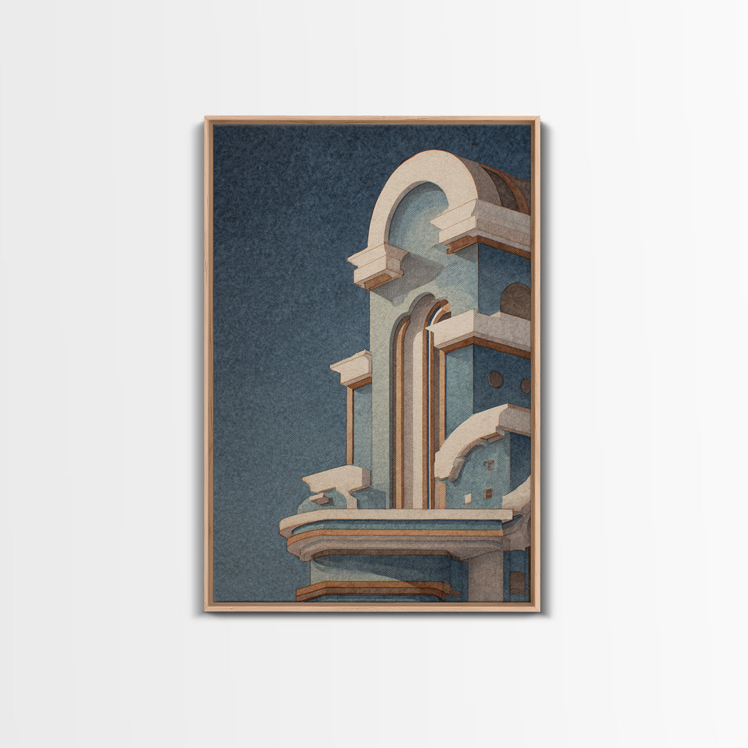 Old Theater Marquee Shapes Without Text Canvas Print, Urban Art, Digital Print, Living Room Decor, Abstract Art, Urban, URB-2x3-77