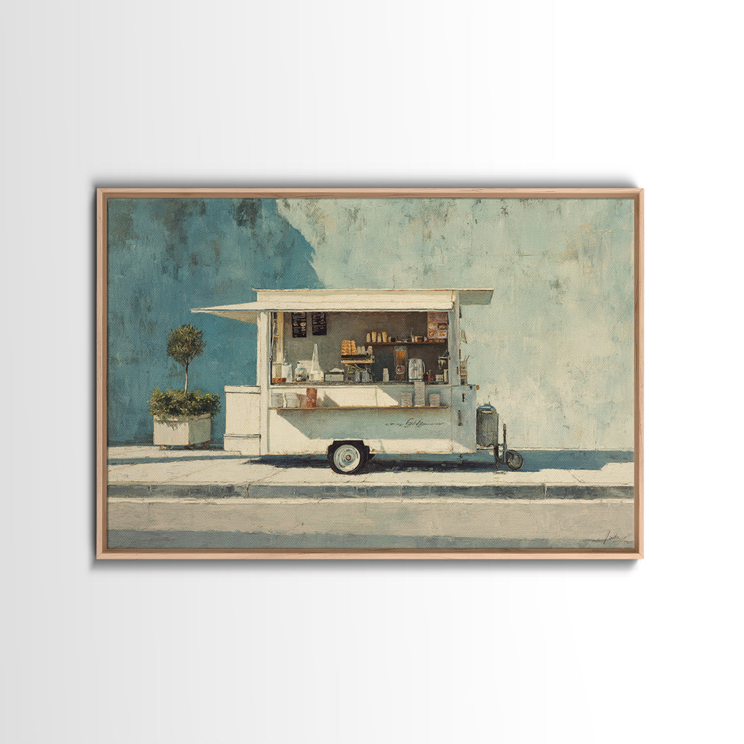 Street Food Cart Still Life Without Signage Canvas Print, Urban Art, Printable Art, Living Room Decor, Fine Art, Urban, URB-3x2-3