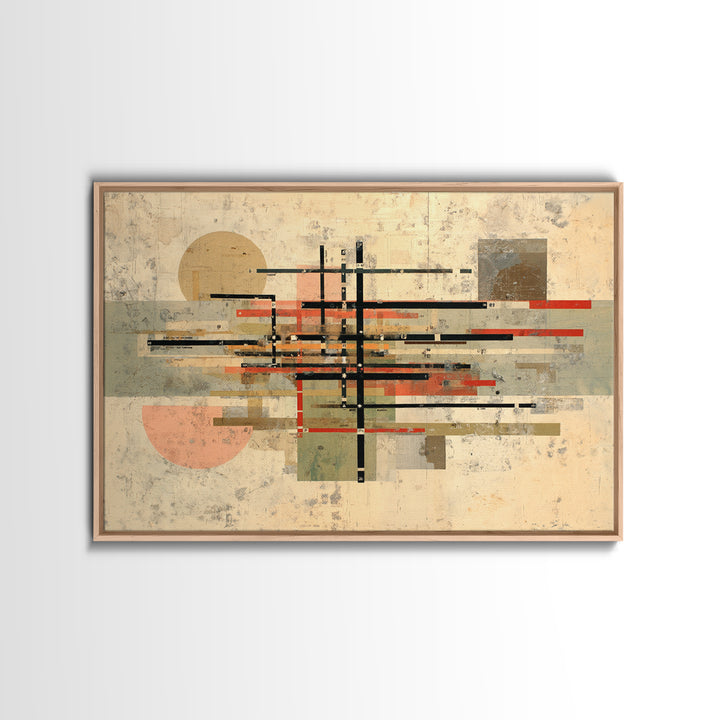 Abstract Subway Map Lines Without Labels Canvas Print, Urban Art, Queer Art, Living Room Decor, Abstract Art, Urban, URB-3x2-56