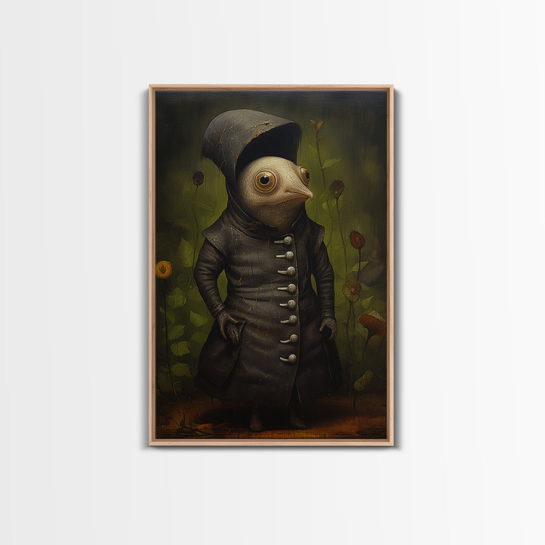 Snail Botanist, Victorian Animal Portrait, Halloween Art, Gothic Whimsy Decor, Anthropomorphic Costume Art