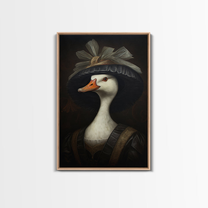 Goose Matron, Victorian Animal Portrait, Halloween Art, Gothic Whimsy Decor, Anthropomorphic Costume Art
